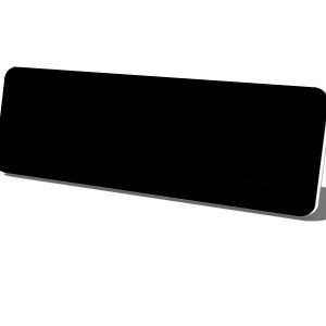 Black with White Core Plastic Name Tag