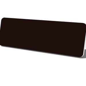 Brown with White Core Plastic Name Tag