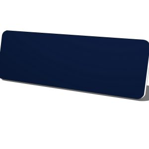 Navy Blue with White Core Plastic Name Tag