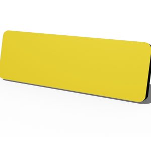 Yellow with Black Core Plastic Name Tag