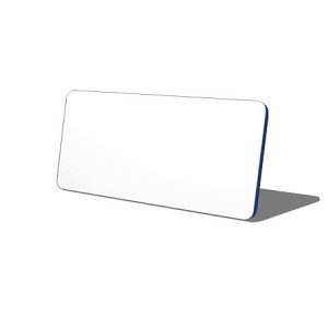 White Name Tag with Blue Core
