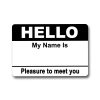 Hello My Name Is Blue Name Tag