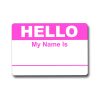 Hello My Name Is Pink Name Tag