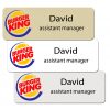 Burger King Name Tags