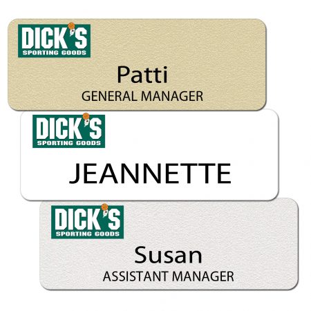 Dick's Sporting Goods Name Tags and Badges