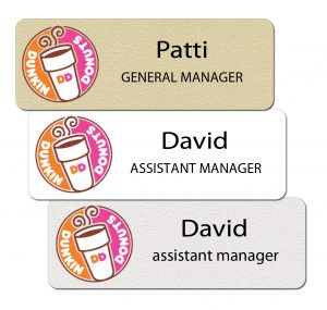Dunkin Donuts Name Badges