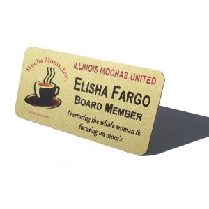 Plastic Badge created for Illinois Mochas United
