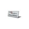 Silver Brushed 1 5/8 x 3 inches beveled edge
