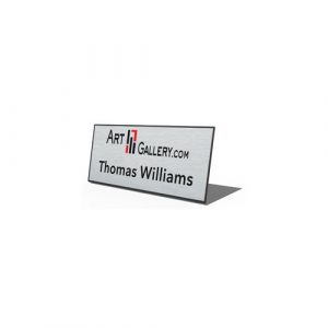 Silver Brushed 1 5/8 x 3 inches beveled edge