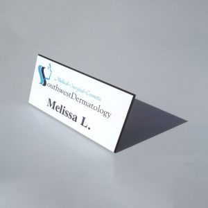 White 1 1/2 x 3 inches beveled edge
