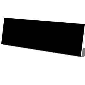 Black with White Core Plastic Name Tag