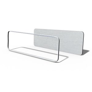 1 x 3 inch Silver Metal with Dome Lens