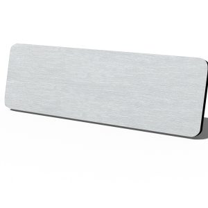 Silver Speck with Black Core Plastic Name Tag