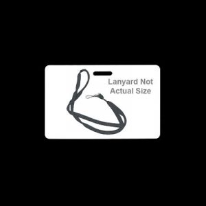 Horizontal With Slot Hole and Black Lanyard
