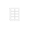 Plain White Adhesive Labels 3.375 x 2.3125 inches on 8.5 x 11 inches