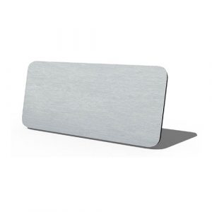 Silver Brushed Name Tag with Black Core