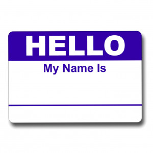 Hello My Name Is Blue Name Tag