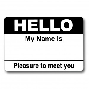 Hello My Name Is Blue Name Tag