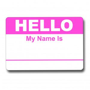 Hello My Name Is Pink Name Tag