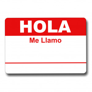 Hola Me Llamo Red Tag