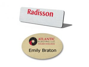 metal name tags