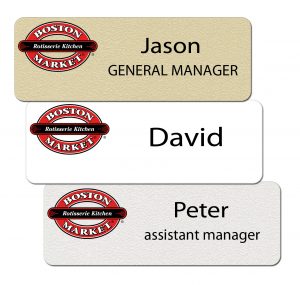 Boston Market Name Tags