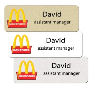 McDonalds Name Tags