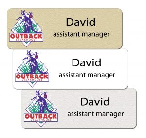 Outback Steakhouse Employee Name Tags
