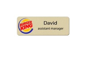 Burger King Manager Name Tags