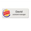 Burger King Employee Name Tags