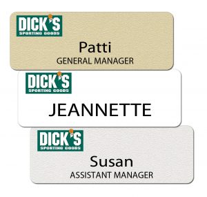 Dick's Sporting Goods Name Tags and Badges