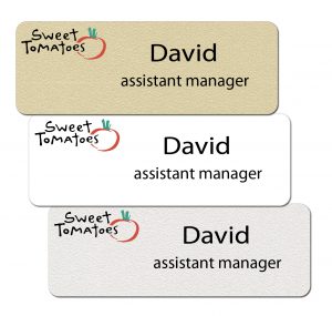 Sweet Tomatoes Name Tags