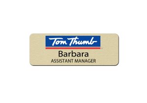 Tom Thumb Manager Name Tags