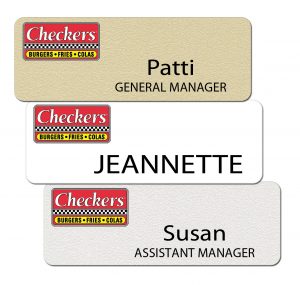 Checkers Name Badges