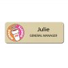 Dunkin Donuts Gold Name Tags
