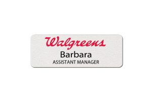Walgreens Plastic Name Tags